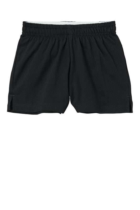 Sport-Tek Girls Jersey Knit Squad Short YGST311 Black