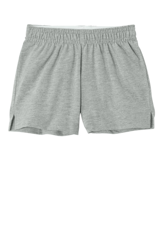 Sport-Tek Girls Jersey Knit Squad Short YGST311 Heather Grey