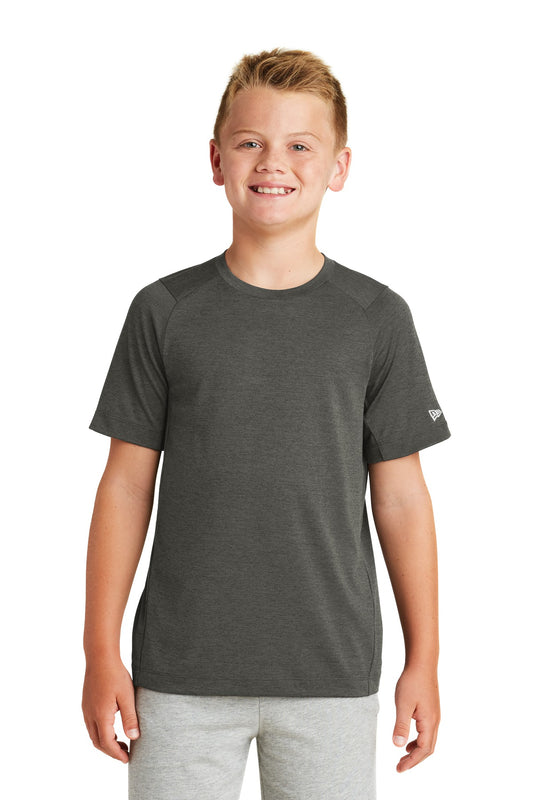 New Era  Youth Series Performance Crew Tee. YNEA200 Graphite