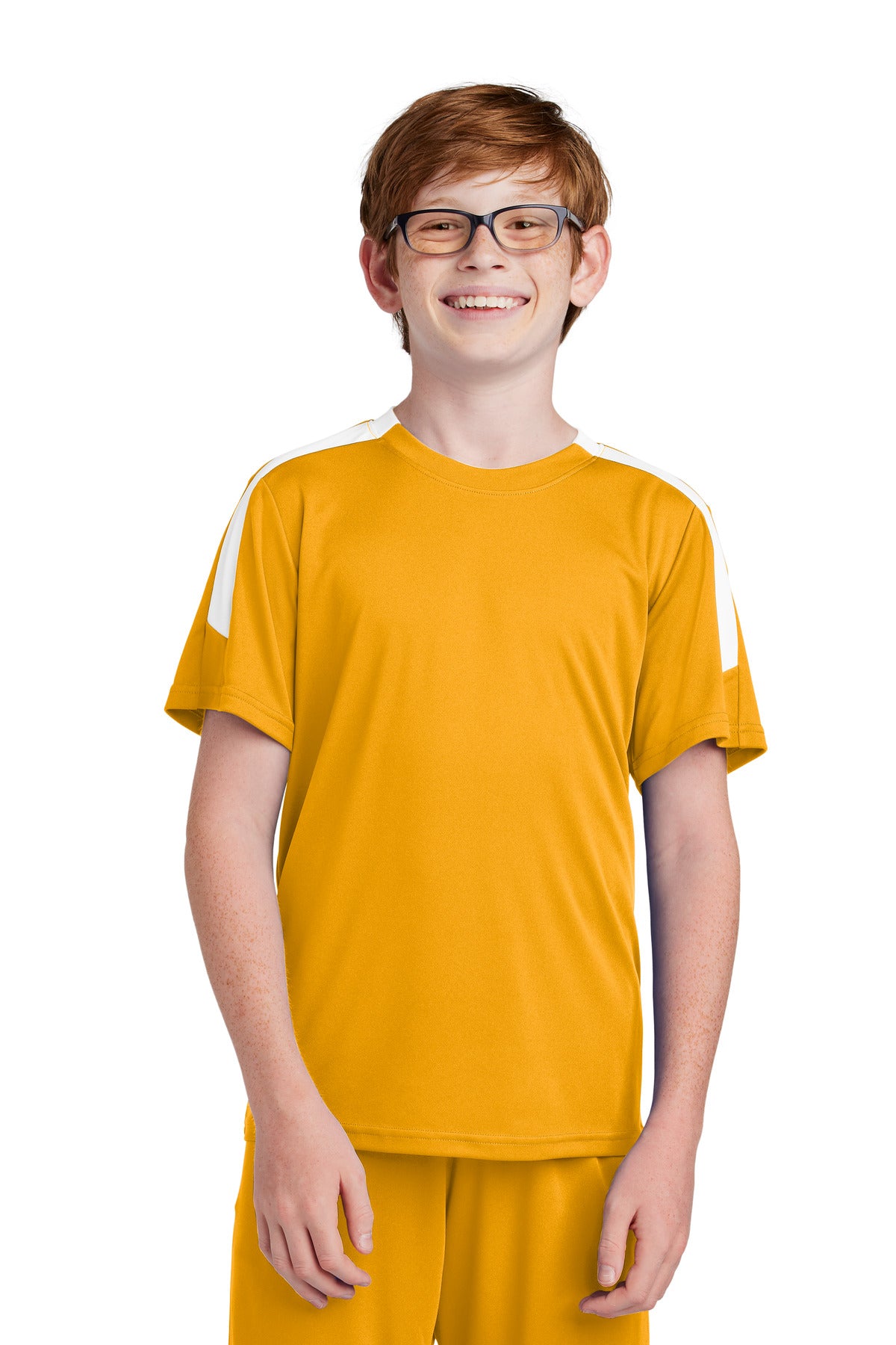 Sport-Tek Youth Competitor United Crew YST100 Gold/ White