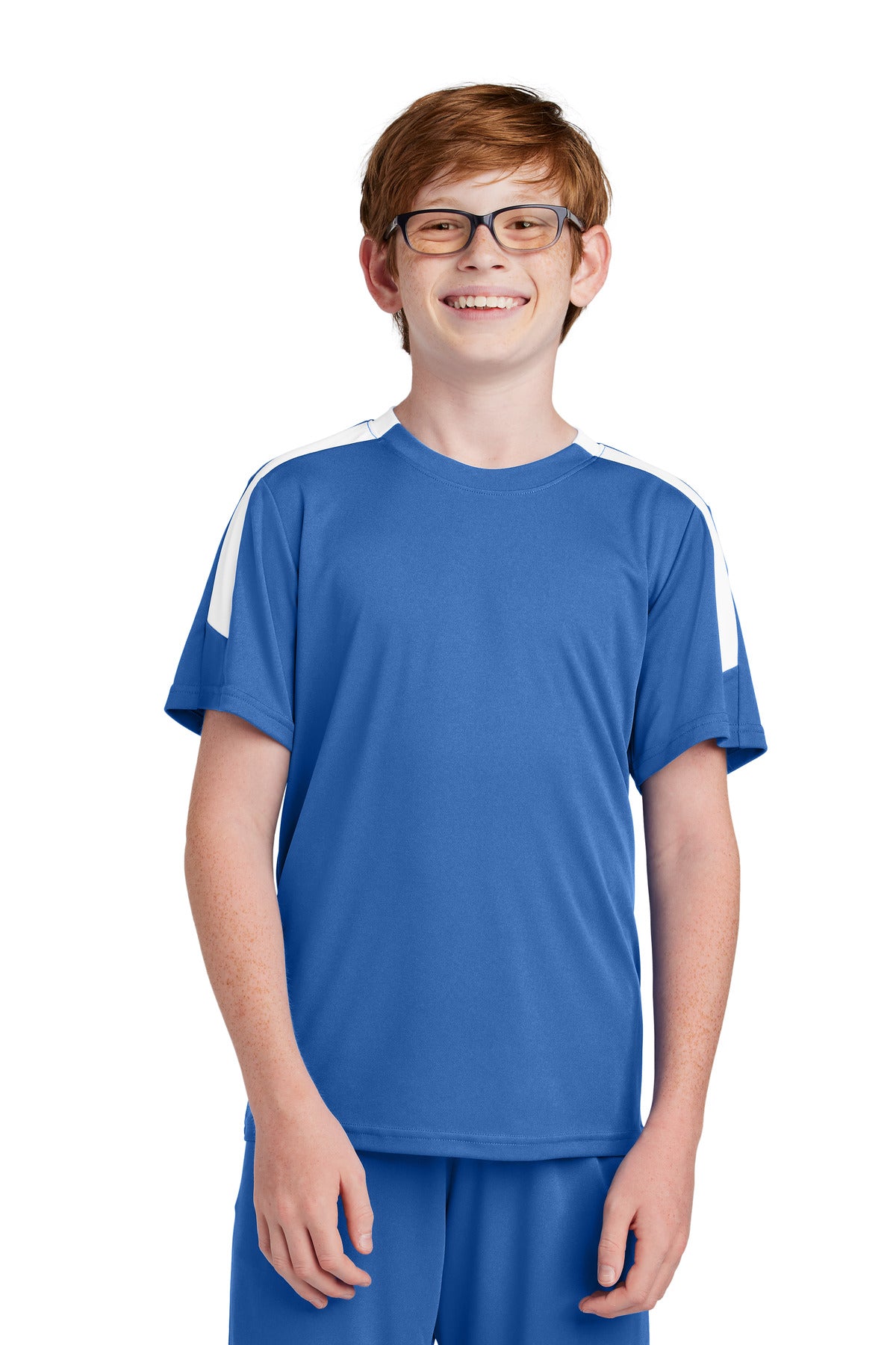 Sport-Tek Youth Competitor United Crew YST100 True Royal/ White