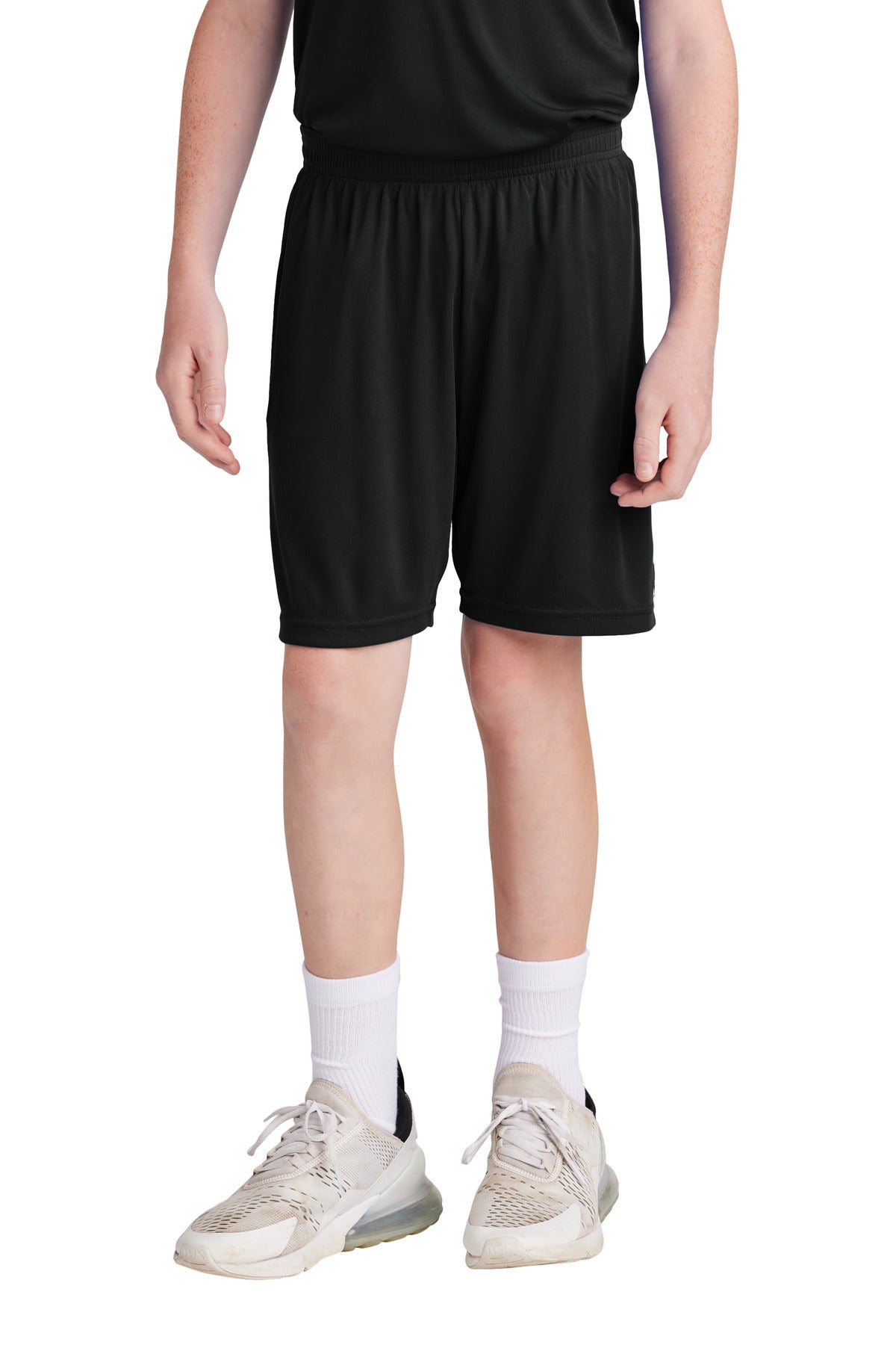 Sport-Tek Youth Competitor United 5 Short YST103 Black/ White