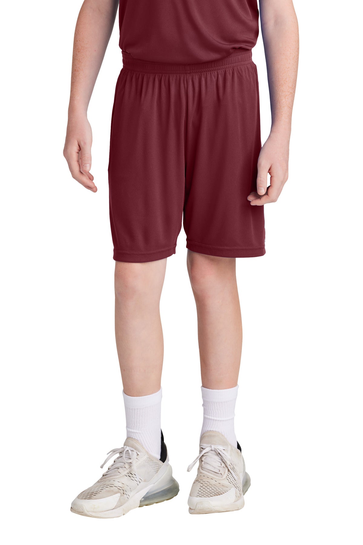 Sport-Tek Youth Competitor United 5 Short YST103 Maroon/ White