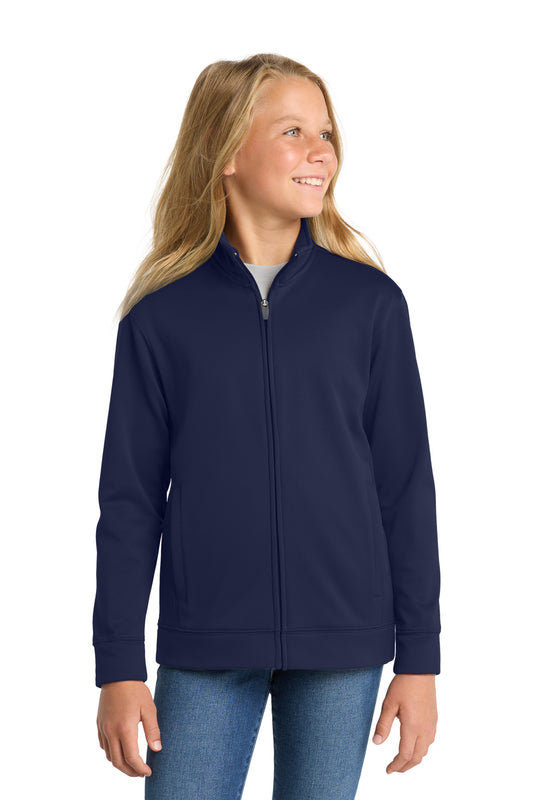 Sport-Tek Youth Sport-Wick Fleece Full-Zip Jacket YST241 Navy