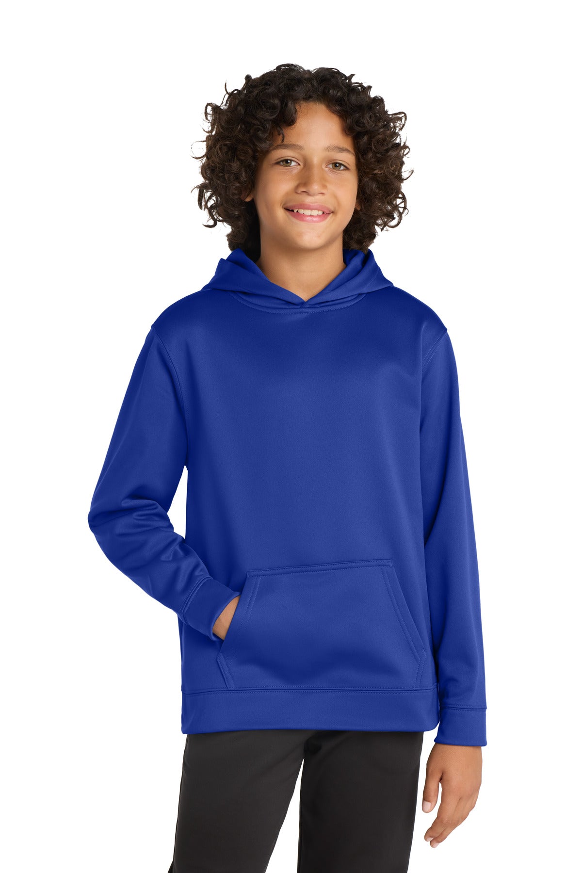 Sport-Tek Youth Sport-Wick Fleece Hooded Pullover YST244 True Royal