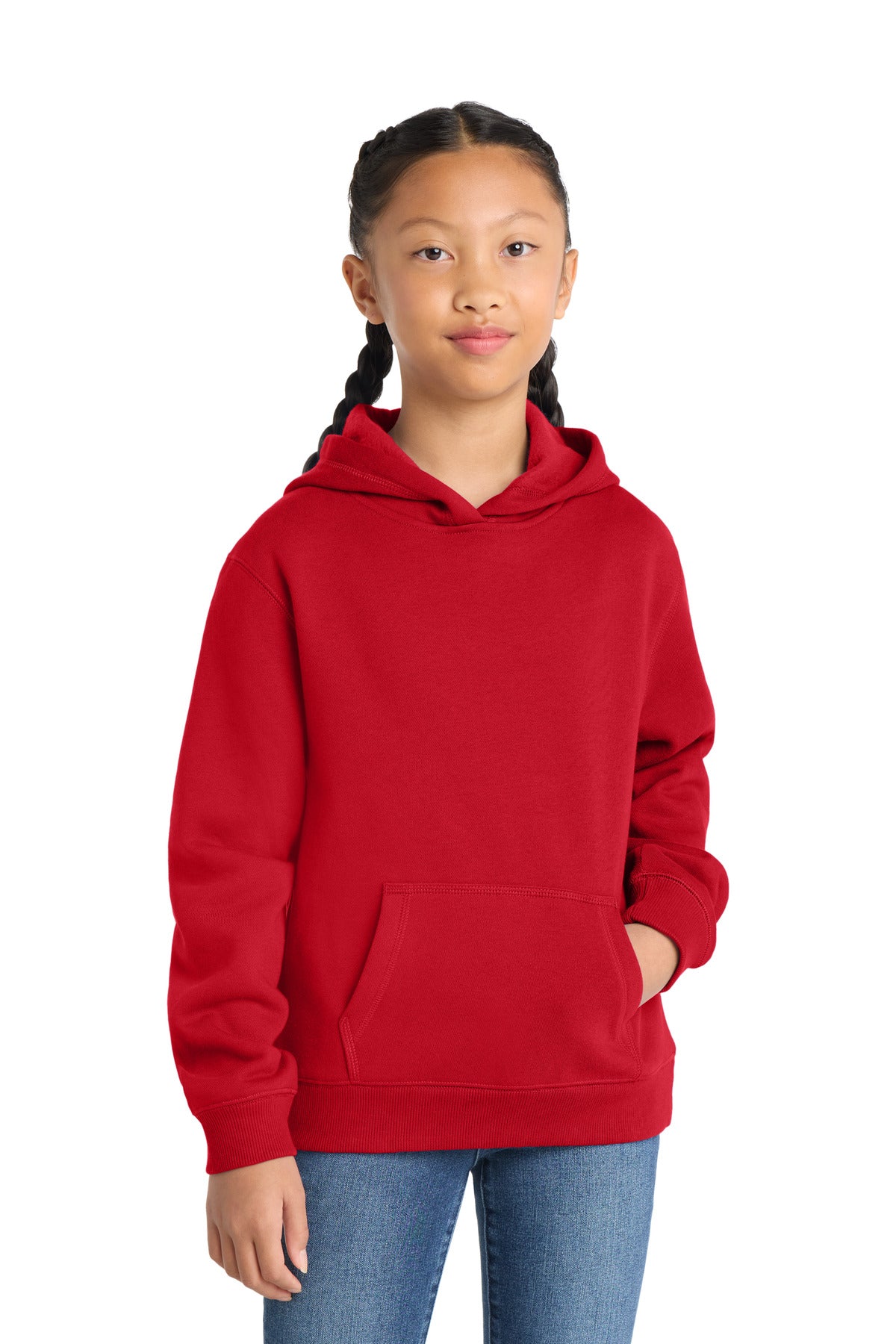 Sport-Tek Youth Pullover Hooded Sweatshirt YST254 True Red