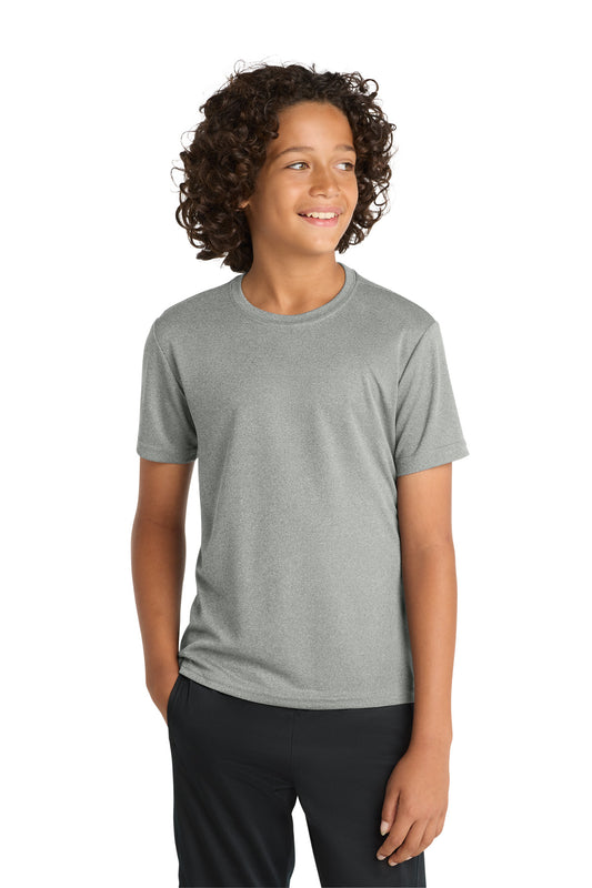 Sport-Tek Youth PosiCharge RacerMesh Tee YST340 Grey Heather
