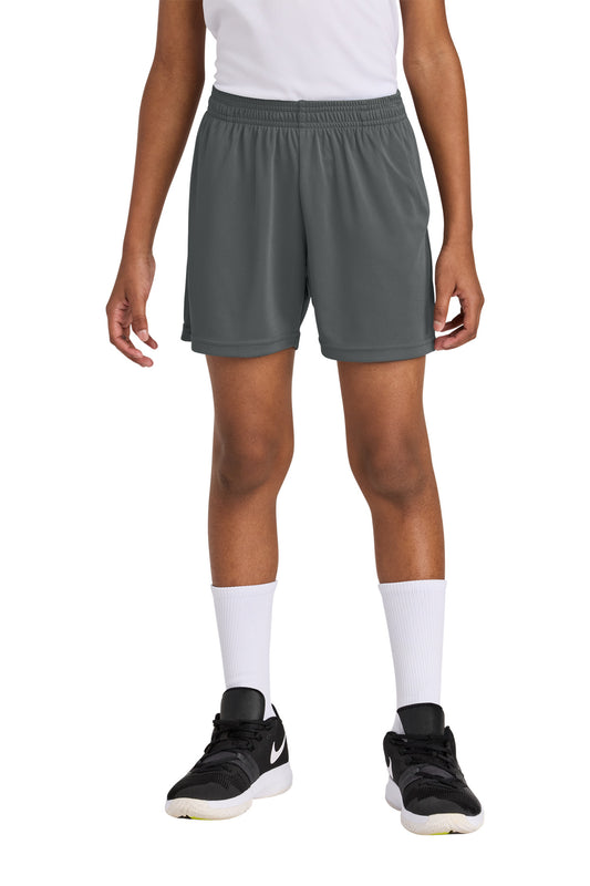 Sport-Tek Youth PosiCharge Competitor 5 Pocketed Short YST349P Iron Grey