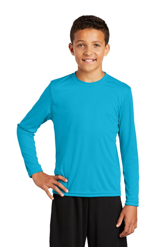 Sport-Tek Youth Long Sleeve PosiCharge Competitor Tee. YST350LS Atomic Blue