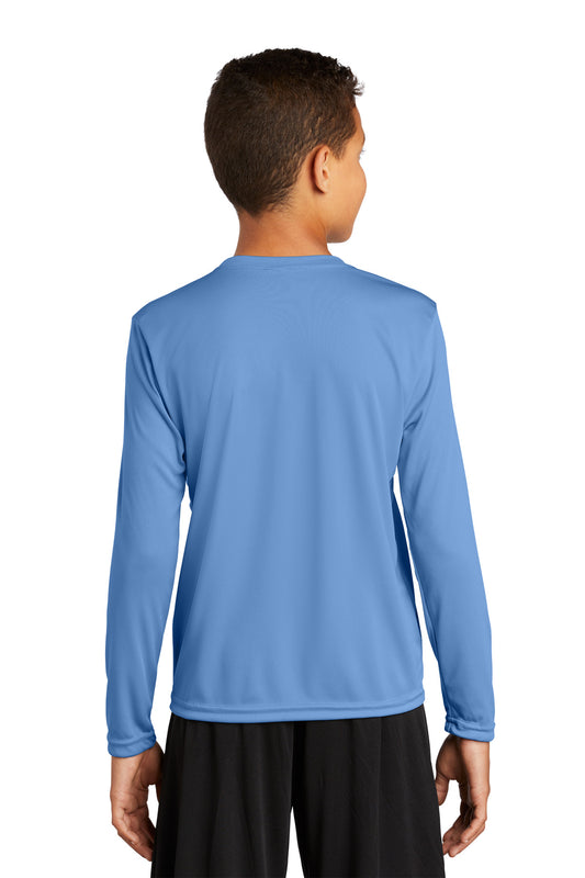 Sport-Tek Youth Long Sleeve PosiCharge Competitor Tee. YST350LS Carolina Blue
