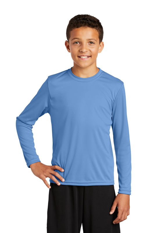 Sport-Tek Youth Long Sleeve PosiCharge Competitor Tee. YST350LS Carolina Blue