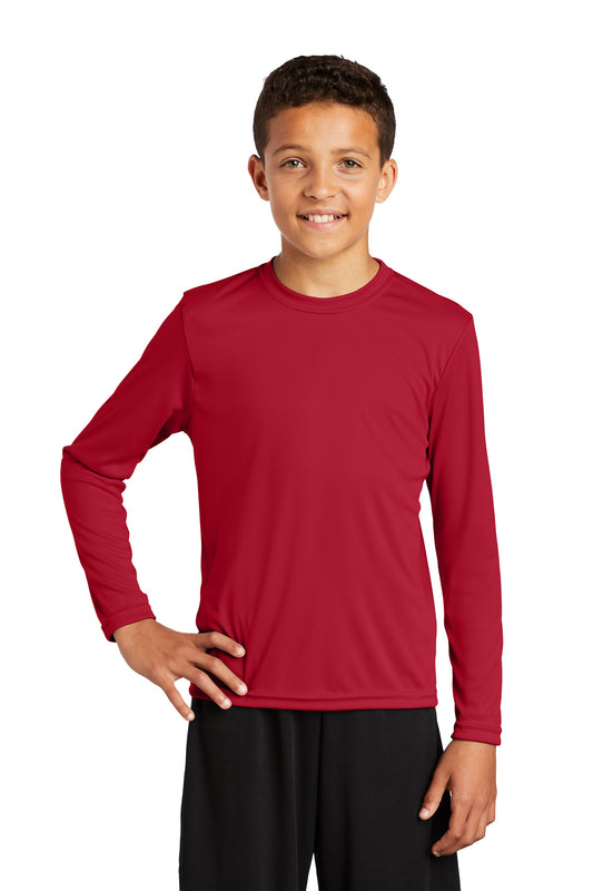 Sport-Tek Youth Long Sleeve PosiCharge Competitor Tee. YST350LS Deep Red
