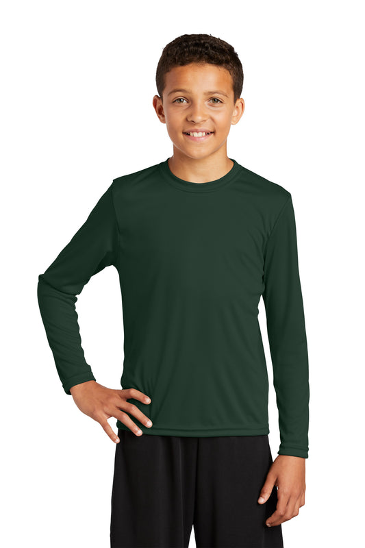 Sport-Tek Youth Long Sleeve PosiCharge Competitor Tee. YST350LS Forest Green