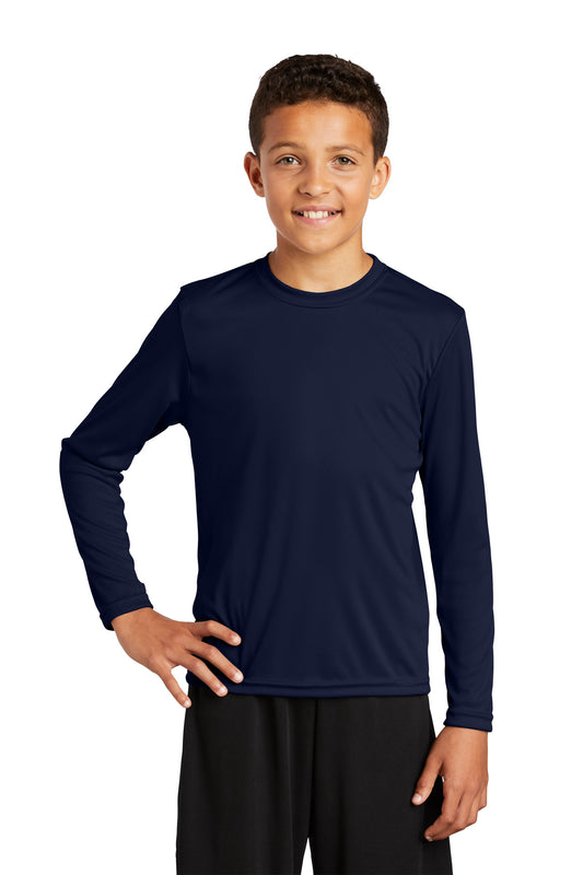 Sport-Tek Youth Long Sleeve PosiCharge Competitor Tee. YST350LS True Navy