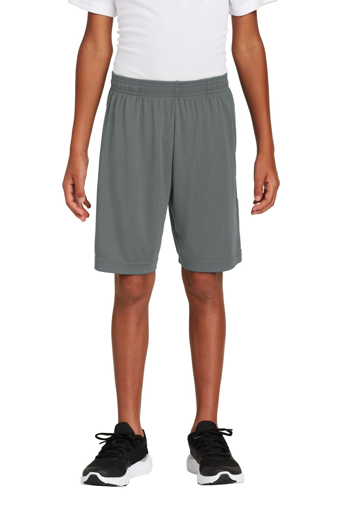 Sport-Tek Youth PosiCharge Competitor Pocketed Short YST355P Iron Grey