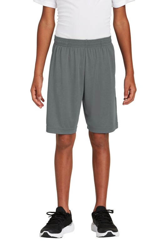 Sport-Tek Youth PosiCharge Competitor Pocketed Short YST355P Iron Grey