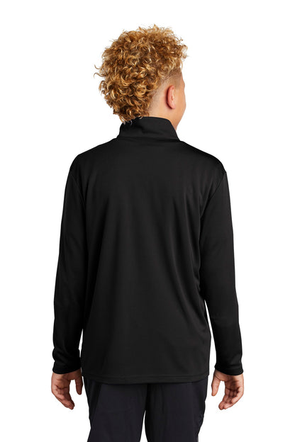Sport-Tek  Youth PosiCharge  Competitor  1/4-Zip Pullover. YST357 Black