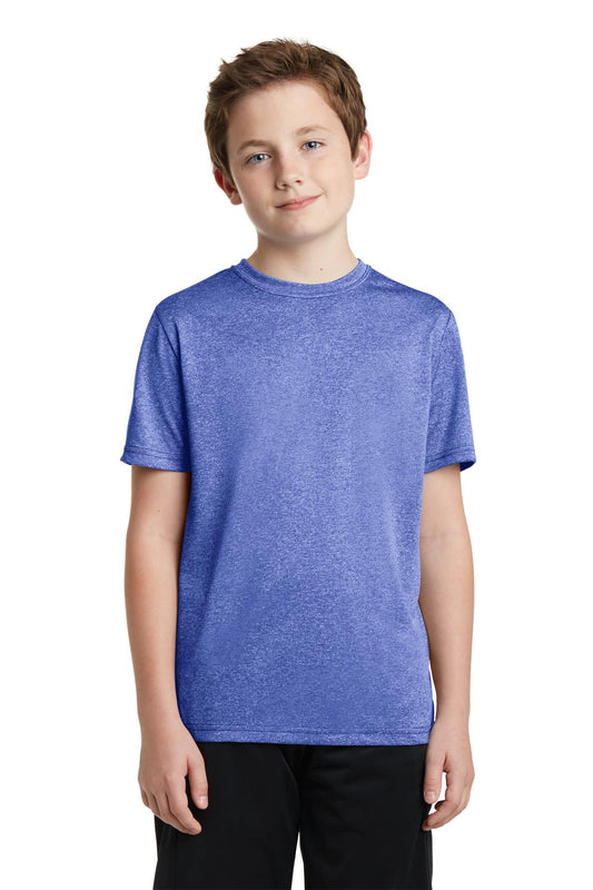 Sport-Tek Youth Heather Contender Tee. YST360 True Royal Heather