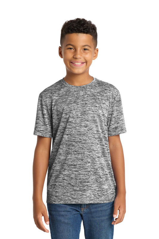 Sport-Tek Youth PosiCharge Electric Heather Tee YST390 Black Electric