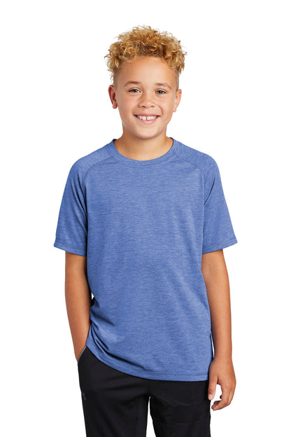 Sport-Tek  Youth PosiCharge  Tri-Blend Wicking Raglan Tee. YST400 True Royal Heather