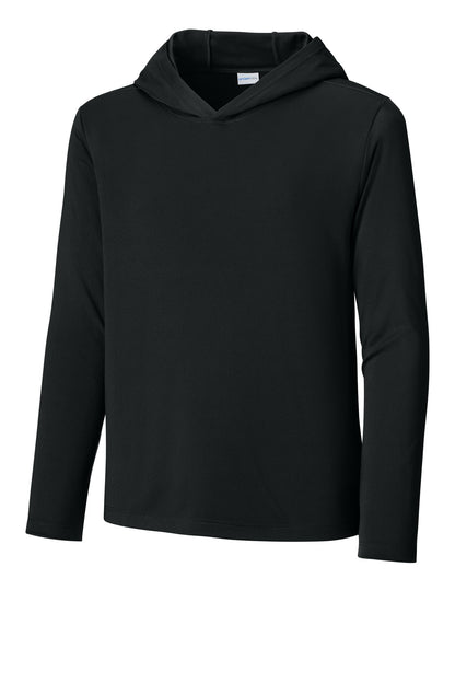 Sport-Tek Youth Posi-UV Pro Long Sleeve Hoodie YST420LSH Black
