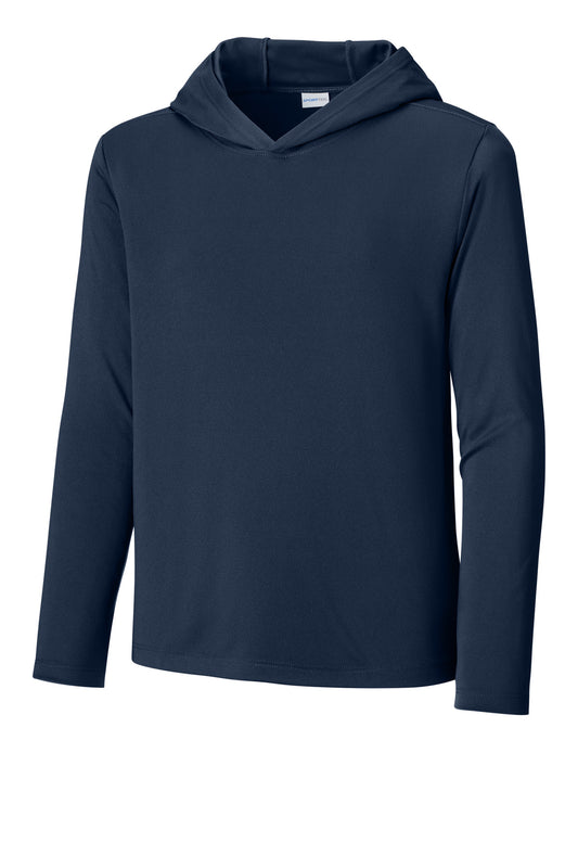 Sport-Tek Youth Posi-UV Pro Long Sleeve Hoodie YST420LSH True Navy