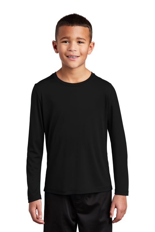 Sport-Tek  Youth Posi-UV Pro Long Sleeve Tee. YST420LS Black