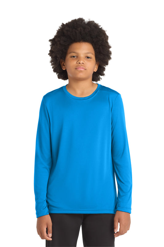 Sport-Tek Youth Posi-UV Pro Long Sleeve Tee YST420LS Sapphire