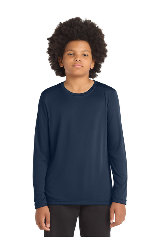 Sport-Tek Youth Posi-UV Pro Long Sleeve Tee YST420LS True Navy