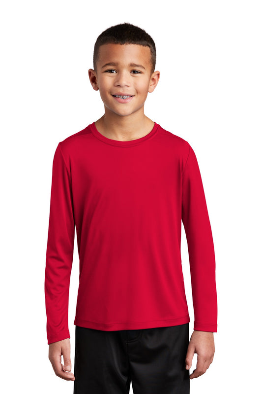 Sport-Tek  Youth Posi-UV Pro Long Sleeve Tee. YST420LS True Red