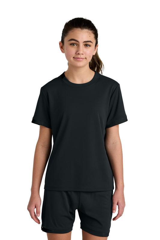 Sport-Tek Youth Club Short Sleeve Crew YST440 Black/ Black