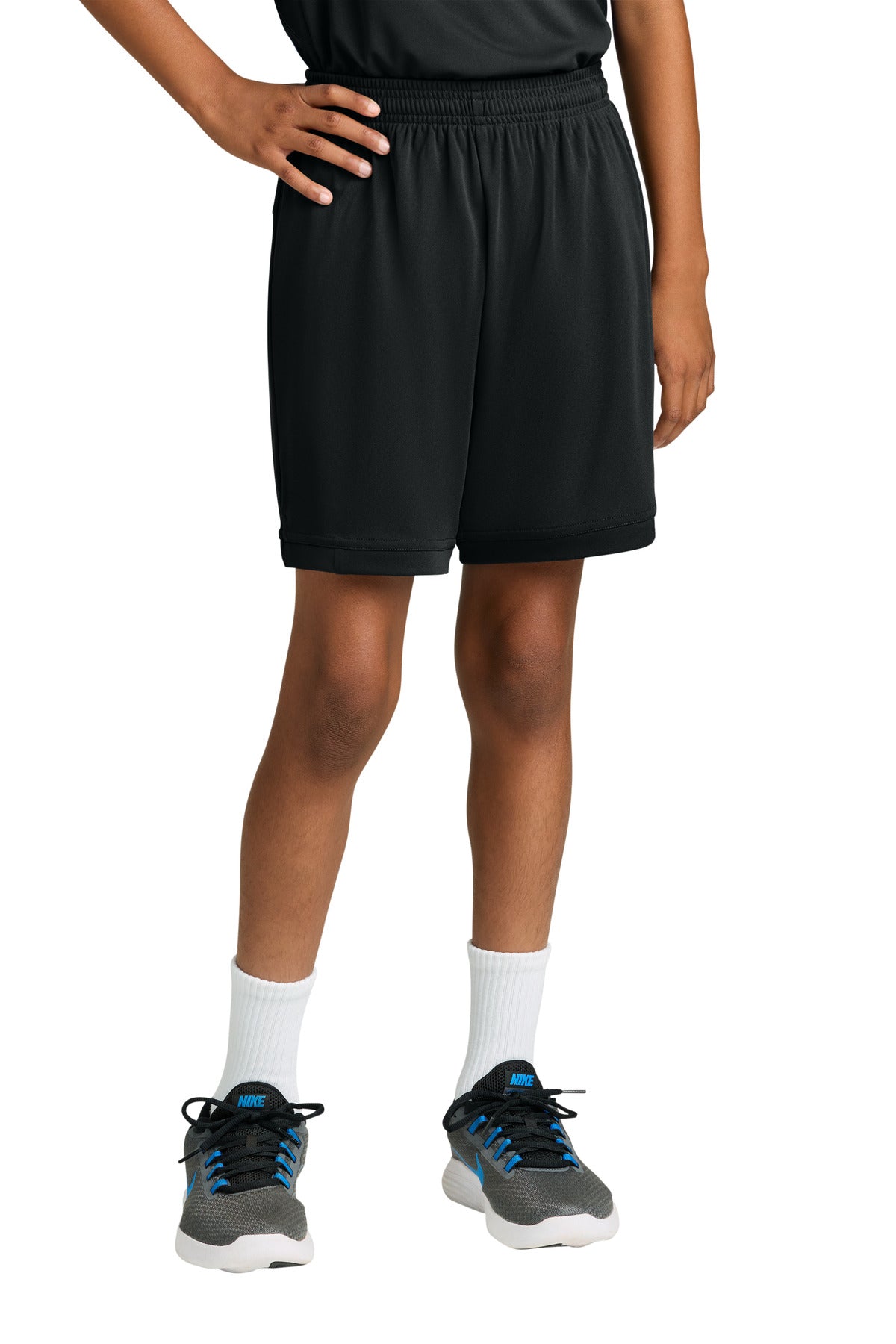 Sport-Tek Youth Club 5 Short YST4420 Black/ Black