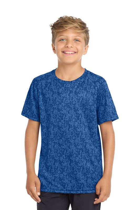 Sport-Tek Youth Digi Camo Tee YST460 True Royal