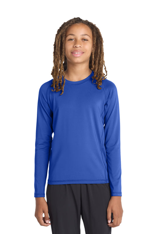 Sport-Tek Youth Long Sleeve Rashguard Tee YST470LS True Royal