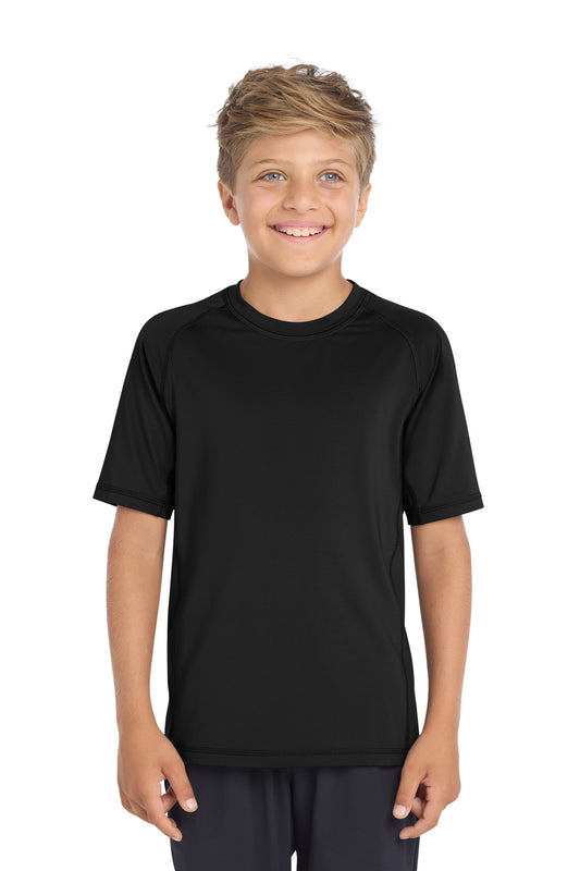 Sport-Tek Youth Rashguard Tee YST470 Black