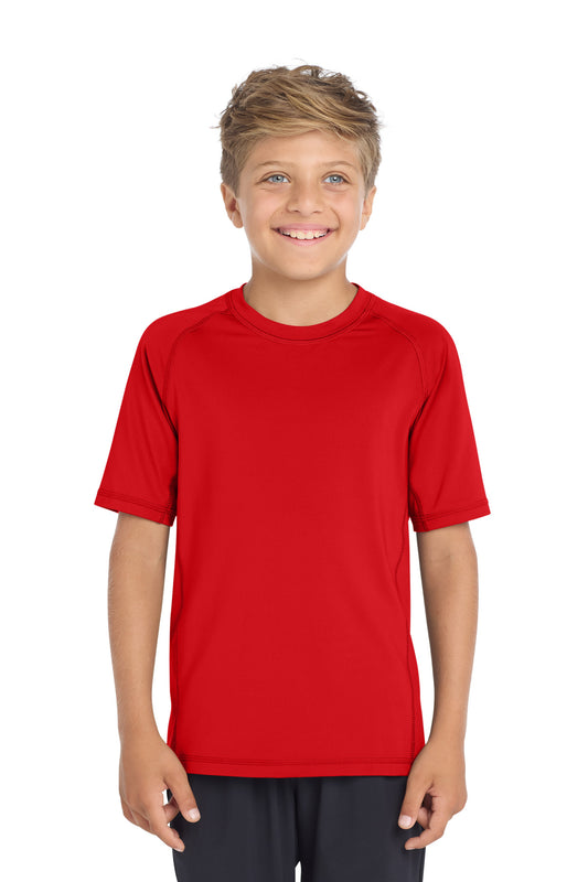 Sport-Tek Youth Rashguard Tee YST470 True Red
