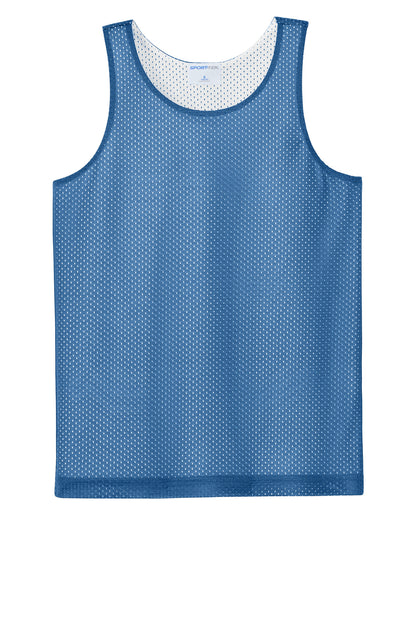 Sport-Tek Youth PosiCharge Reversible Mesh Tank YST5000 Carolina Blue/ White