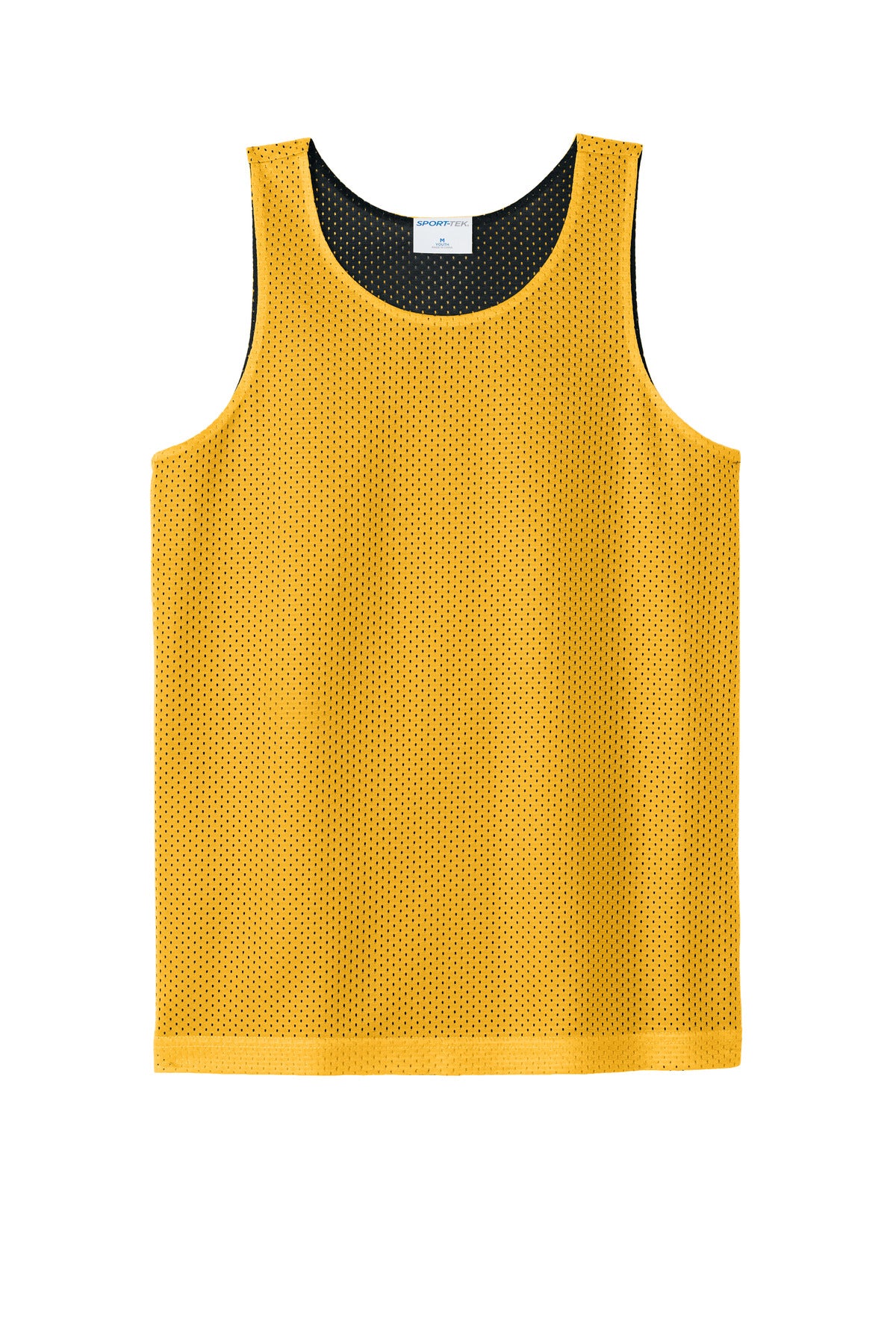 Sport-Tek Youth PosiCharge Reversible Mesh Tank YST5000 Gold/ Black