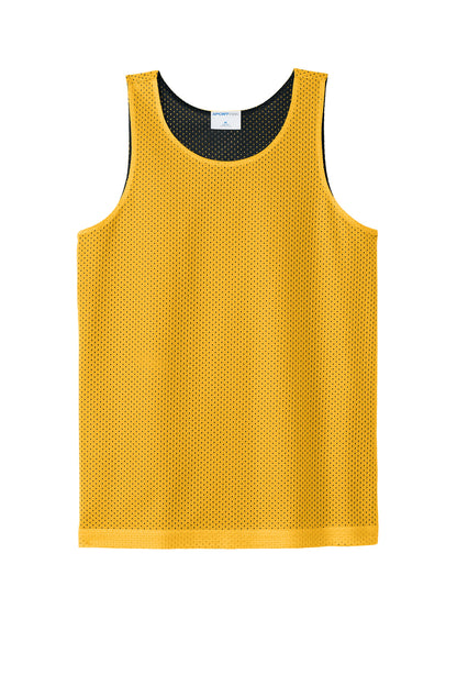 Sport-Tek Youth PosiCharge Reversible Mesh Tank YST5000 Gold/ Black