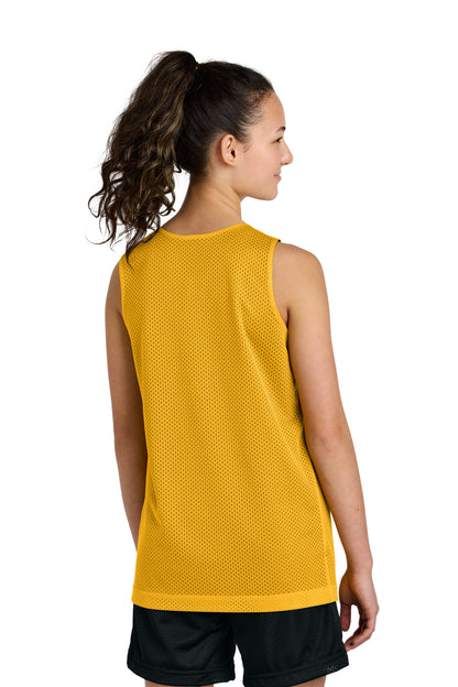 Sport-Tek Youth PosiCharge Reversible Mesh Tank YST5000 Gold/ Black