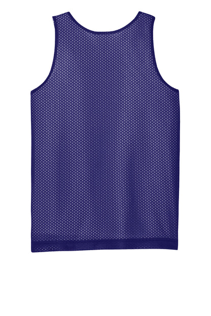 Sport-Tek Youth PosiCharge Reversible Mesh Tank YST5000 Purple/ White