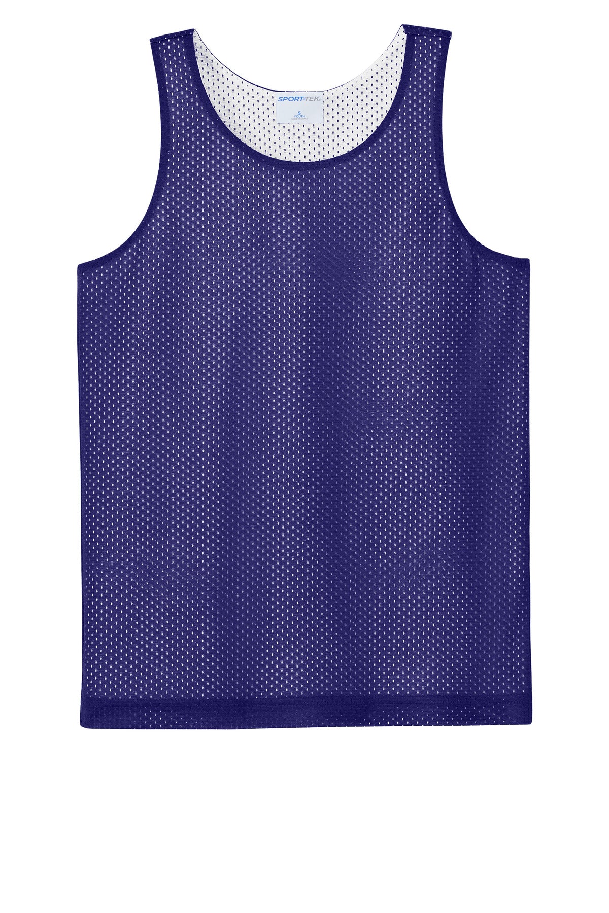 Sport-Tek Youth PosiCharge Reversible Mesh Tank YST5000 Purple/ White