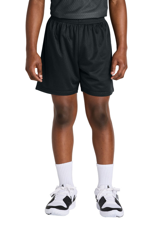 Sport-Tek Youth PosiCharge Mesh 5 Short YST5100 Black