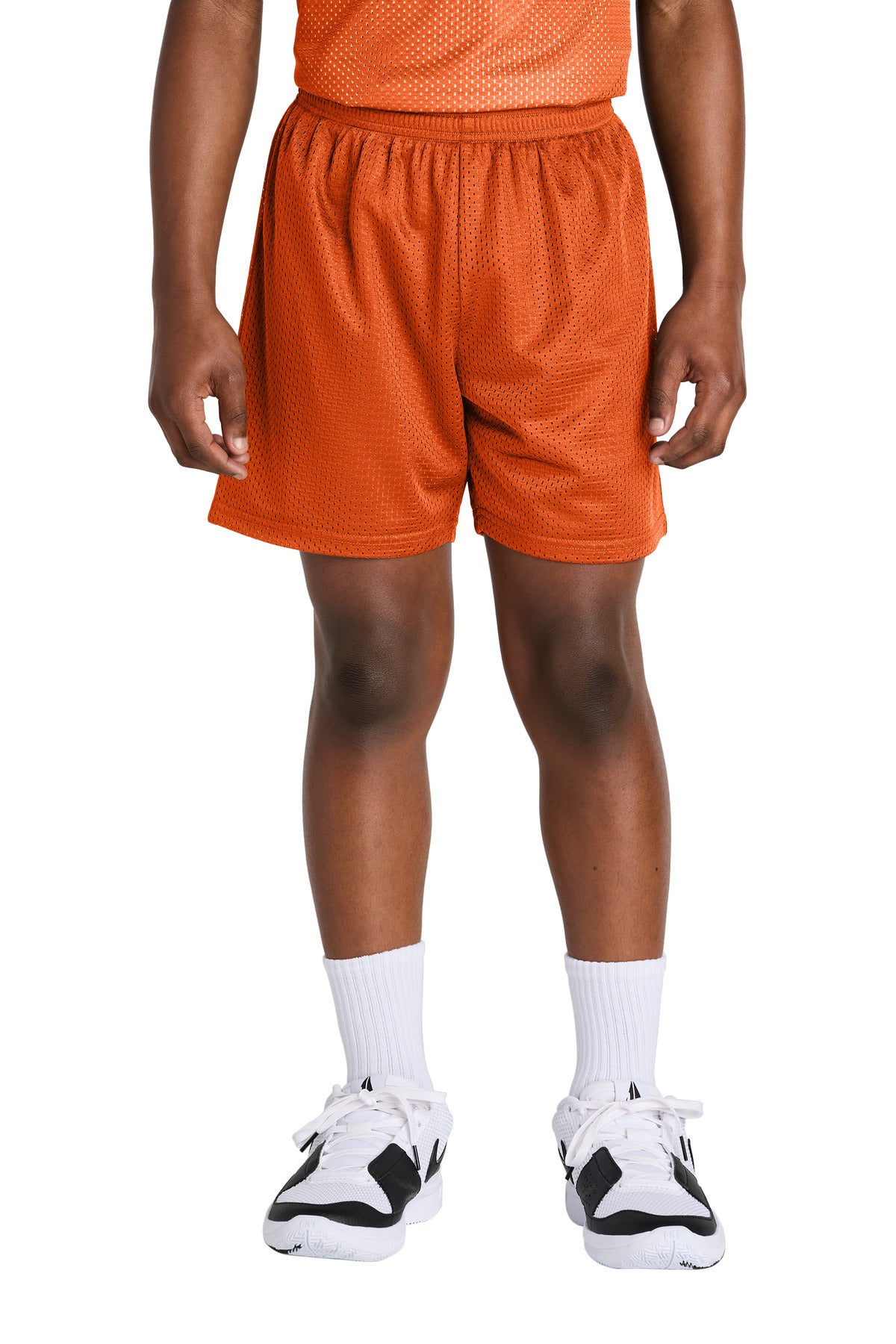 Sport-Tek Youth PosiCharge Mesh 5 Short YST5100 Deep Orange