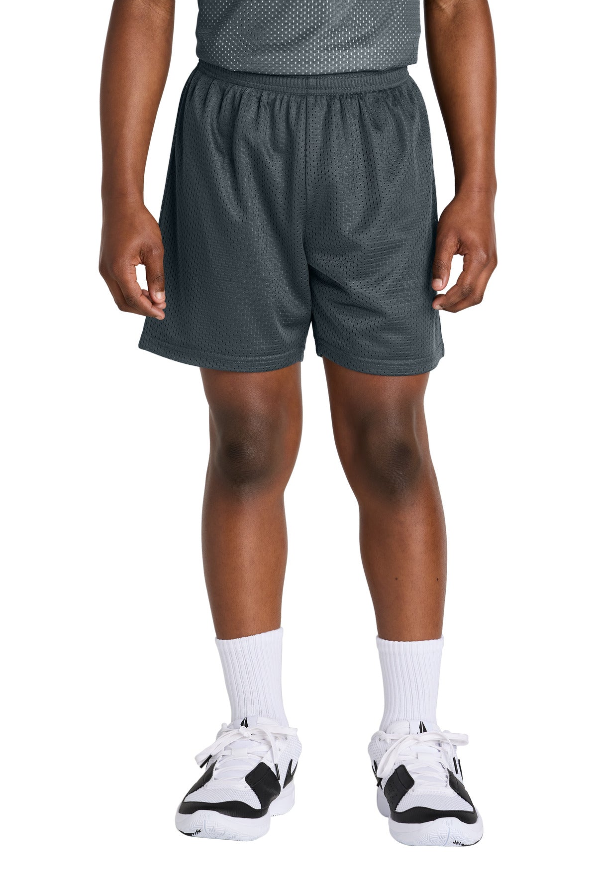 Sport-Tek Youth PosiCharge Mesh 5 Short YST5100 Iron Grey