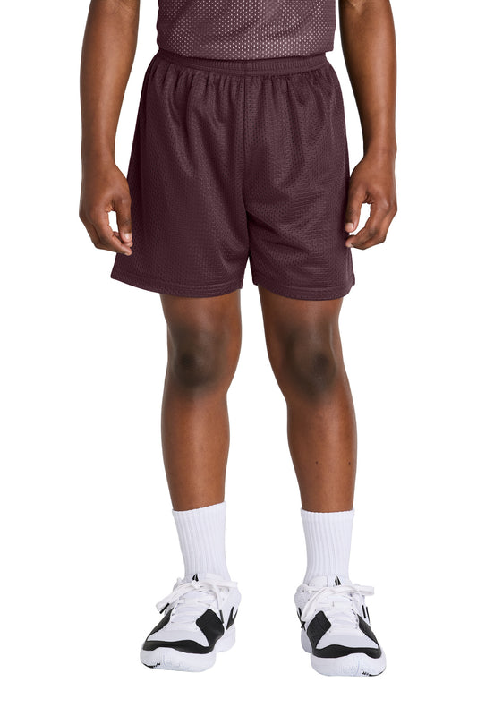 Sport-Tek Youth PosiCharge Mesh 5 Short YST5100 Maroon