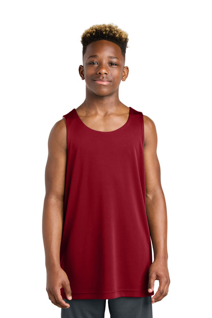 Sport-Tek Youth PosiCharge Competitor Rev Tank YST551 Deep Red/ White
