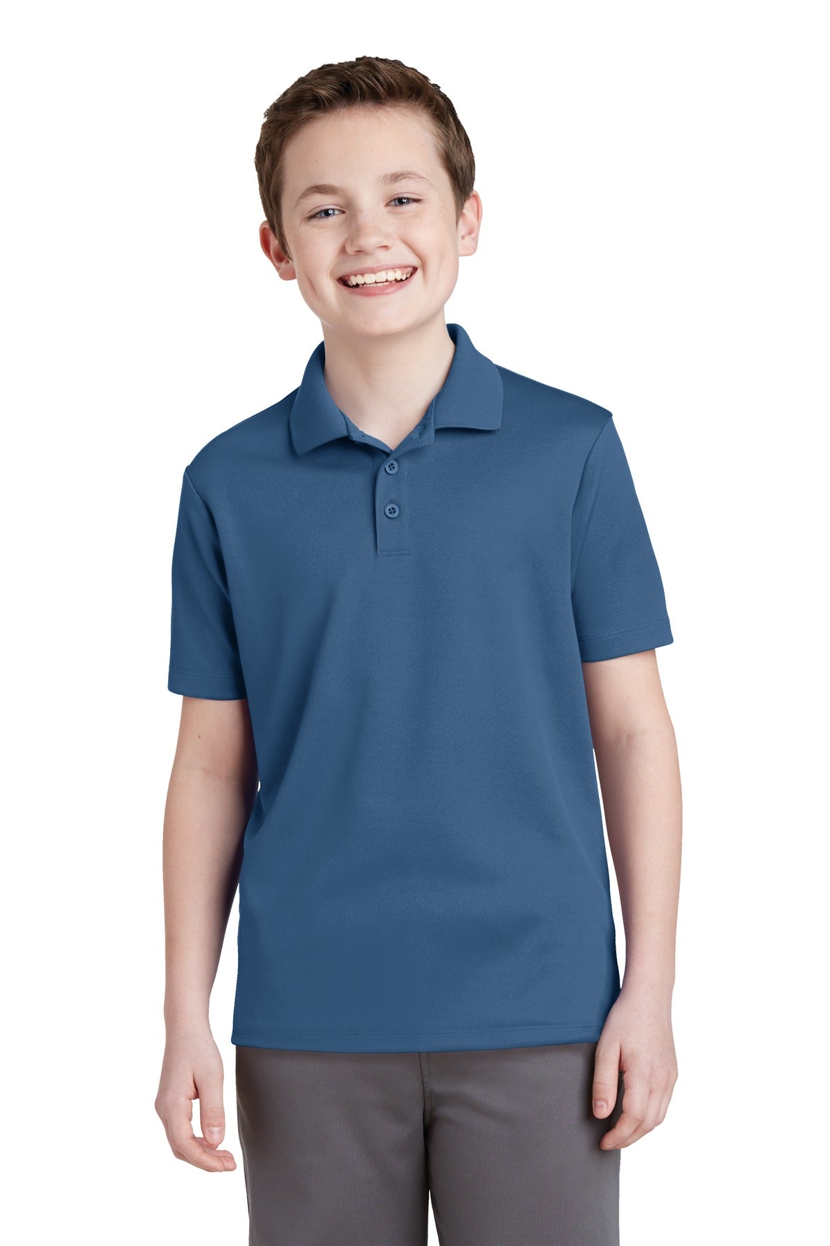 Sport-Tek Youth PosiCharge RacerMesh Polo. YST640 Dawn Blue