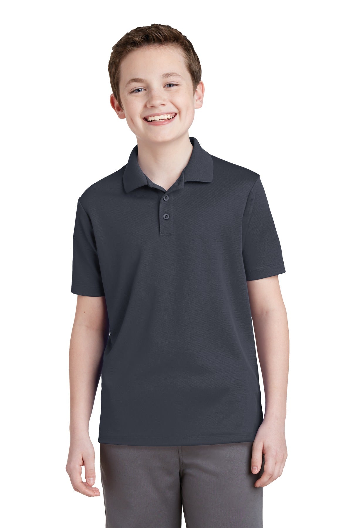 Sport-Tek Youth PosiCharge RacerMesh Polo. YST640 Graphite