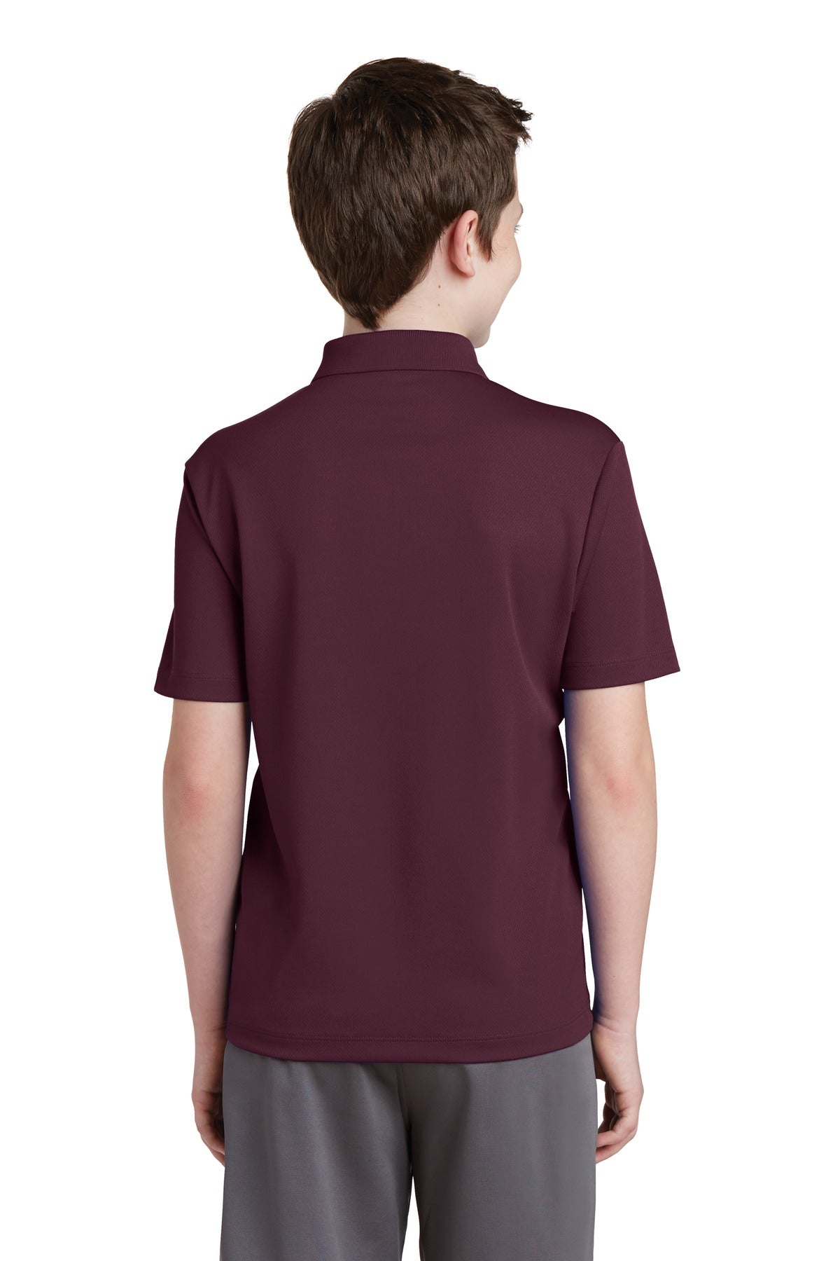Sport-Tek Youth PosiCharge RacerMesh Polo. YST640 Maroon